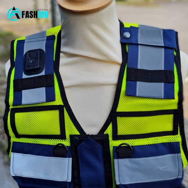 wholesale Custom Logon  Security High Visibility Reflective para medical vest Multiple Storage Pockets navy tactical Safety Vest