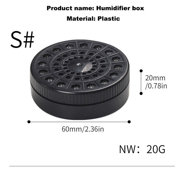 New Style Hot sale tobacco humidor cigar humidifying box moisturizing accessories round cigar box humidifier