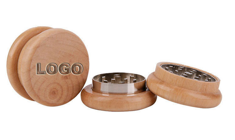 New Design Premium Custom Logo Wooden Herbs Tobaccos Grinder luxury Smoker Shop Smoking Accessories Wood Tobacco Grinder