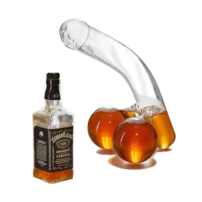 Sexy Decoration Wine Glasses Cocktails Glassware Penis Shaped Cocktail Drinking Glass Cup Bottle Unique Funny Dick Decanter