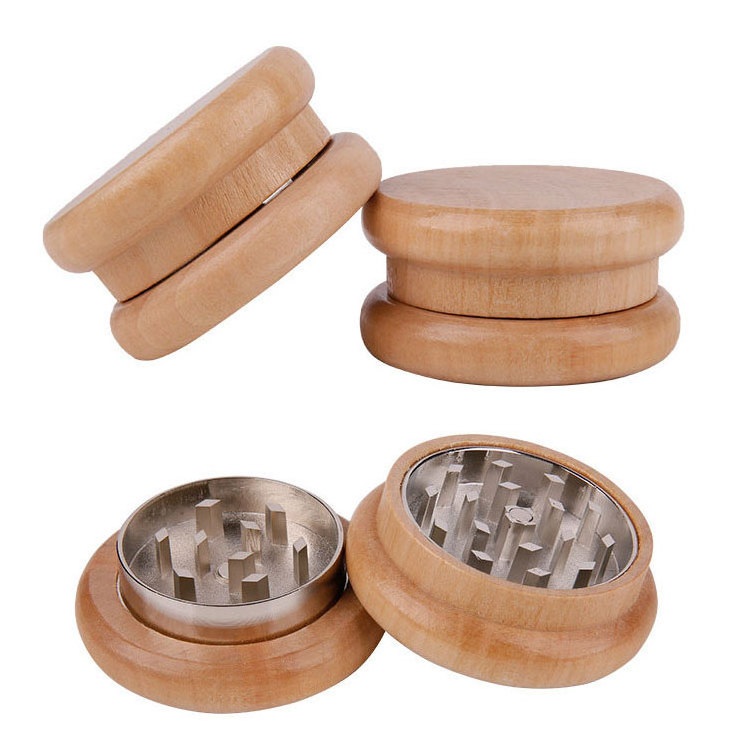 New Design Premium Custom Logo Wooden Herbs Tobaccos Grinder luxury Smoker Shop Smoking Accessories Wood Tobacco Grinder