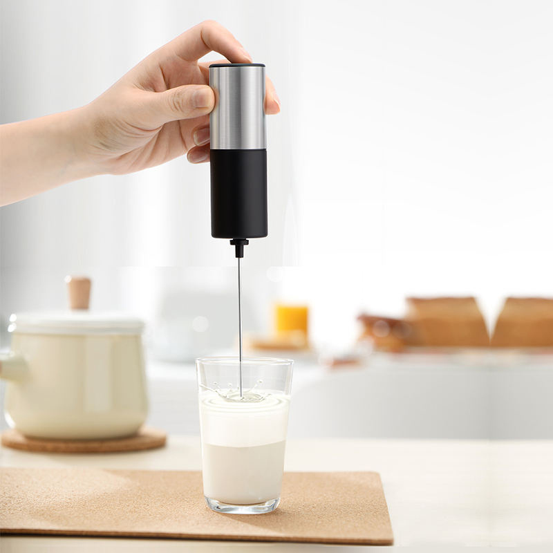 New Battery Operated Reusable Stainless Steel Electric Handheld Home Kitchen Coffee Milk Foam Maker Mixer Electric Milk Frother