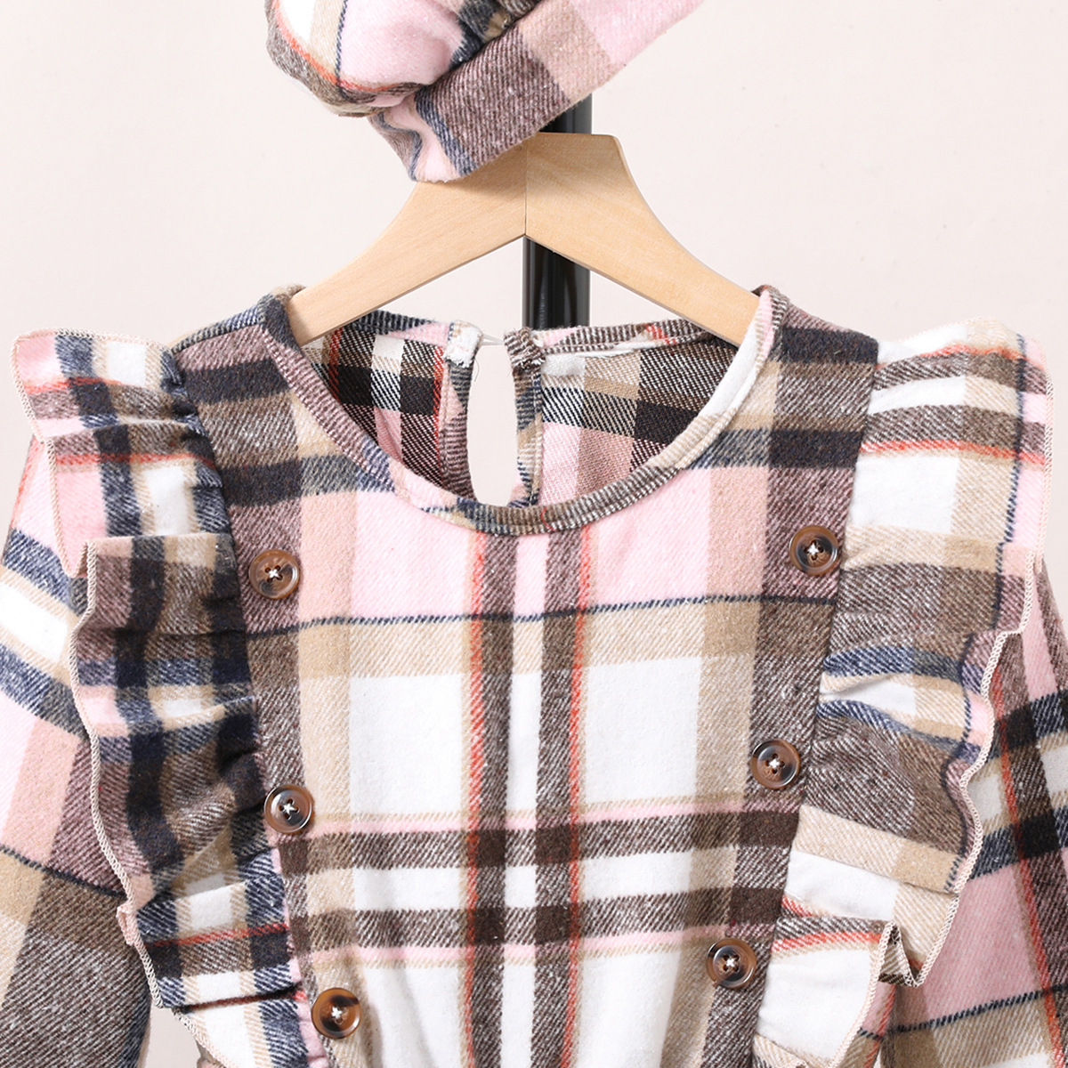 2024 Spring New Teenagers Long Sleeve Plaid Princess Dress Fashion Children's Wear Toddler Girls Clothing Dresses