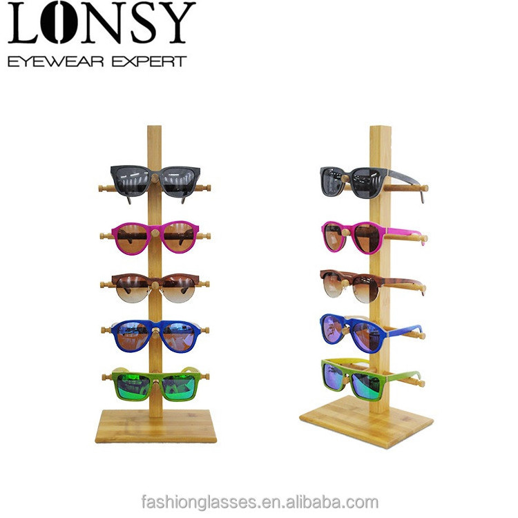 2015 natural bamboo display rack for sunglasses, sunglasses holder, sunglasses display stand DS001