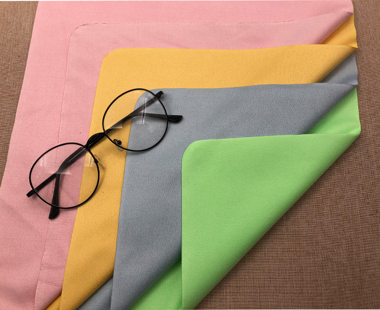 custom logo printed microfiber glasses eyeglass lens cleaning cloth