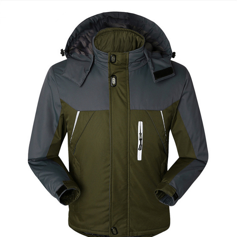 Men Winter Thick Velvet Windproof Down Coat High Quality Male Waterproof Jacket