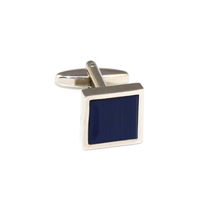 Custom business navy blank cufflinks