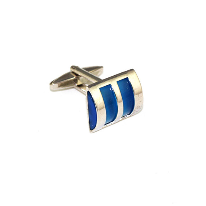 Custom business navy blank cufflinks