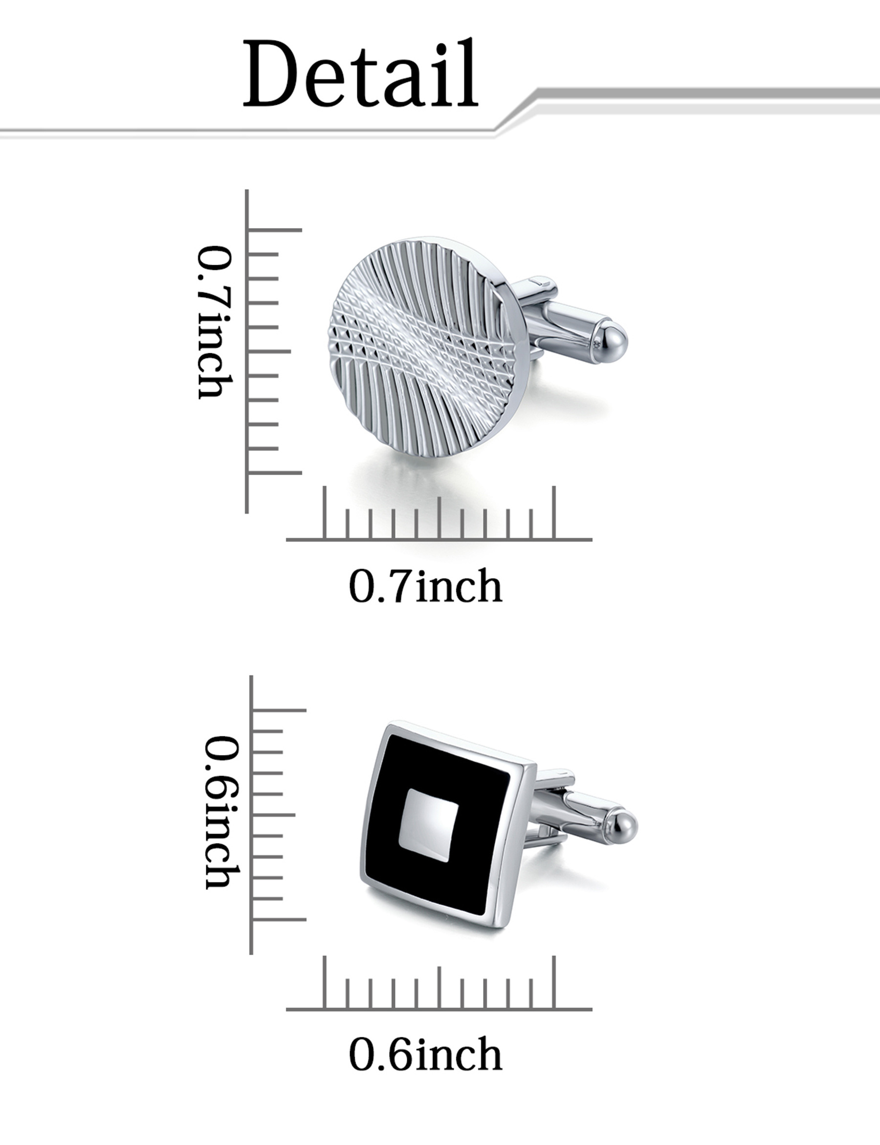 Classic Unique Mens Cufflink High Quality Silver Plated Shirt Custom Made Wedding Business CZ Cufflinks