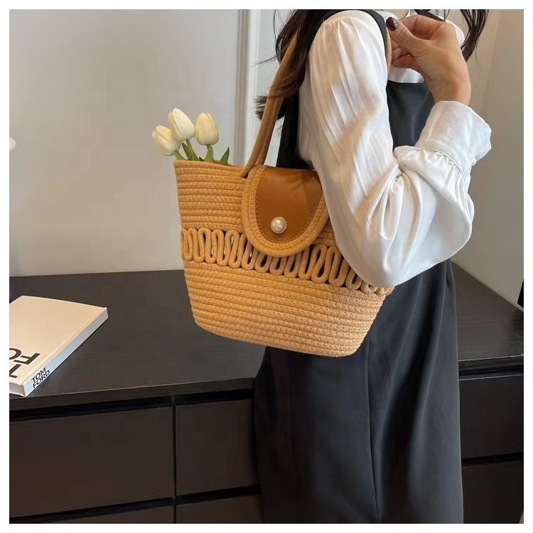 FSP102 large tote bag wholesale customised straw beach bag personalized woven beach bags