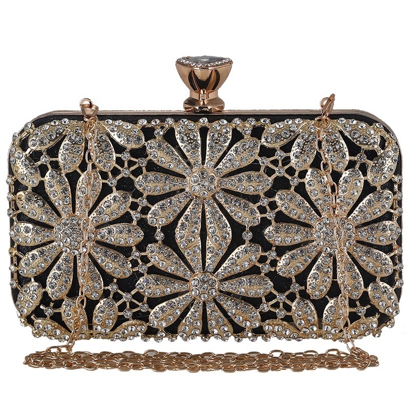 RB82 Wholesale Luxury Diamond-studded Rhinestone Beaded Wedding Clutch Purse Ladies Bridal Evening Bag Clutch 2024