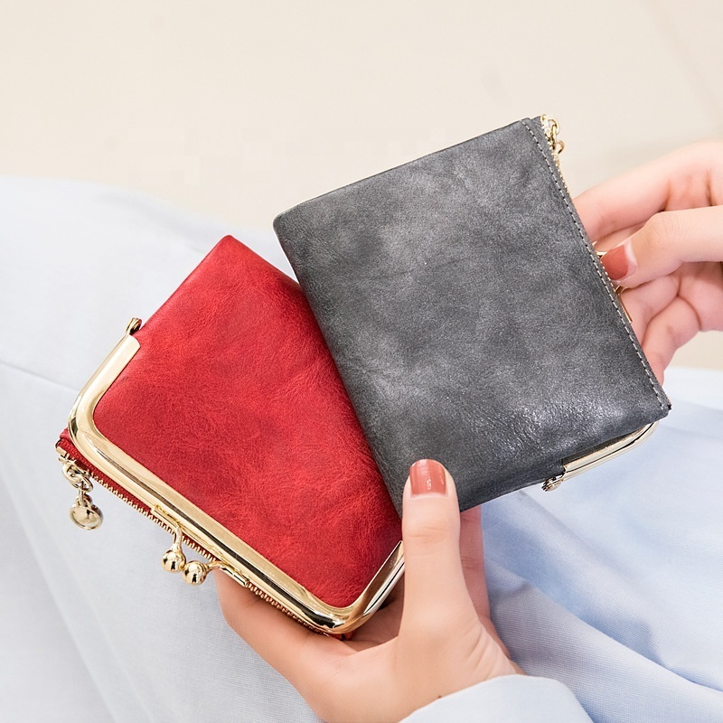 FSW279 Popular Short Women's Wallet Female Purses Card Holder Wallets Matte PU Leather Clutch Money Bag High Quality Girls Walle