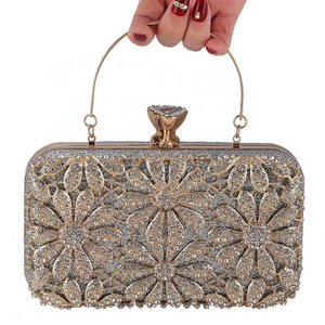 RB82 Wholesale Luxury Diamond-studded Rhinestone Beaded Wedding Clutch Purse Ladies Bridal Evening Bag Clutch 2024