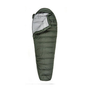 Olive Green Camping Essentials Waterproof Cold Weather Sleeping Bag camping Goose Down outdoor Sleeping Bag