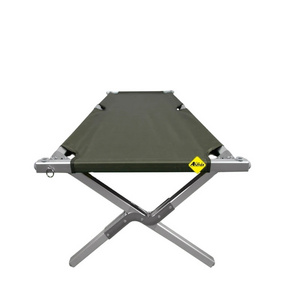 AKmax Aluminum Frame 2.0CM Single Person Camping Cot Bed Olive Green