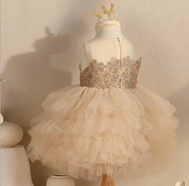 Ivy10042G Little girls tutu dress infants girls tulle dress baby girl layered princess party dress