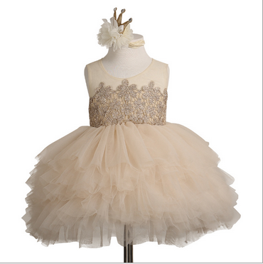 Ivy10042G Little girls tutu dress infants girls tulle dress baby girl layered princess party dress