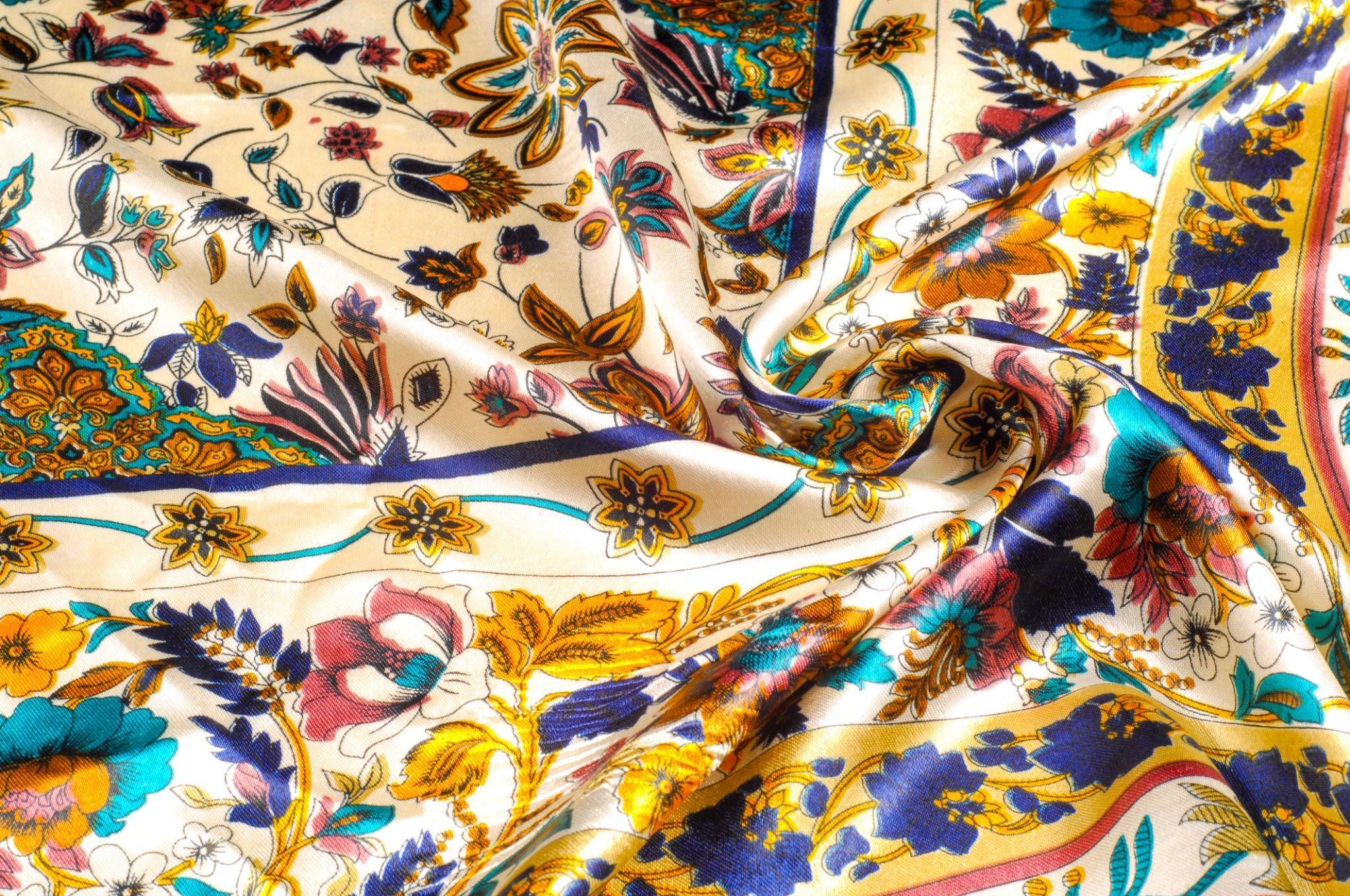 Flip Rotation Textiles Italian jacquard silk Textiles 100% polyester silk satin digital print ...