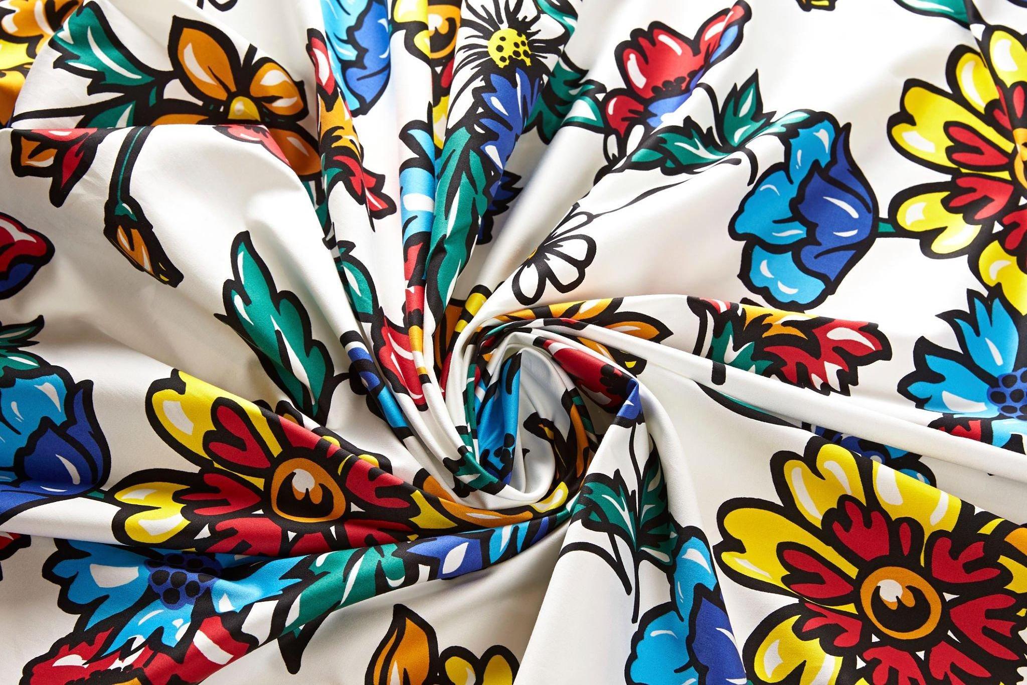 Italian jacquard silk Textiles 100% polyester silk satin digital print fabric