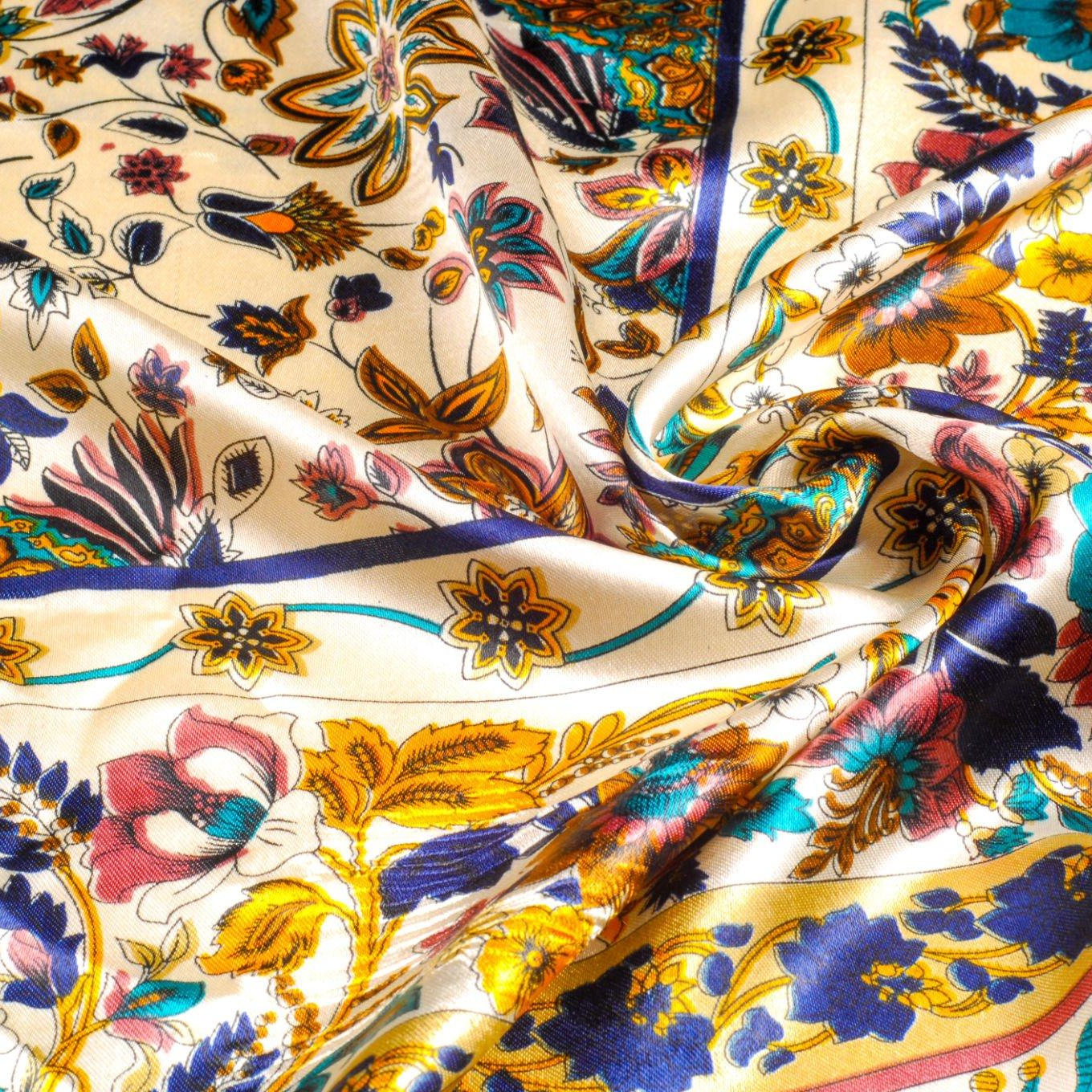 Wholesale Chiffon Woven 100% Polyester Fabric Satin Silk Printed Fabric