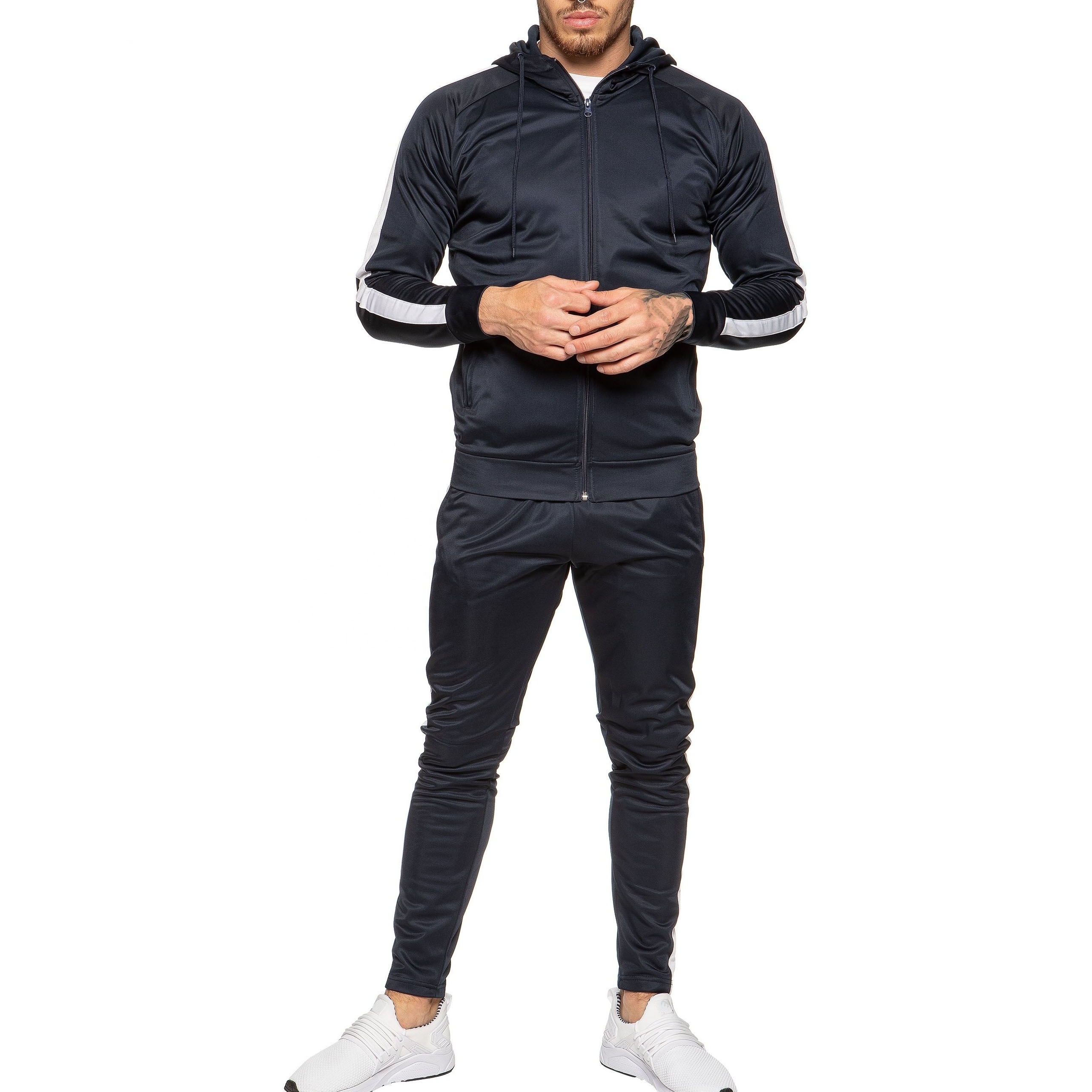 Men sweat suit set workout gym tracksuit sports slim fit set custom logo Tracksuits