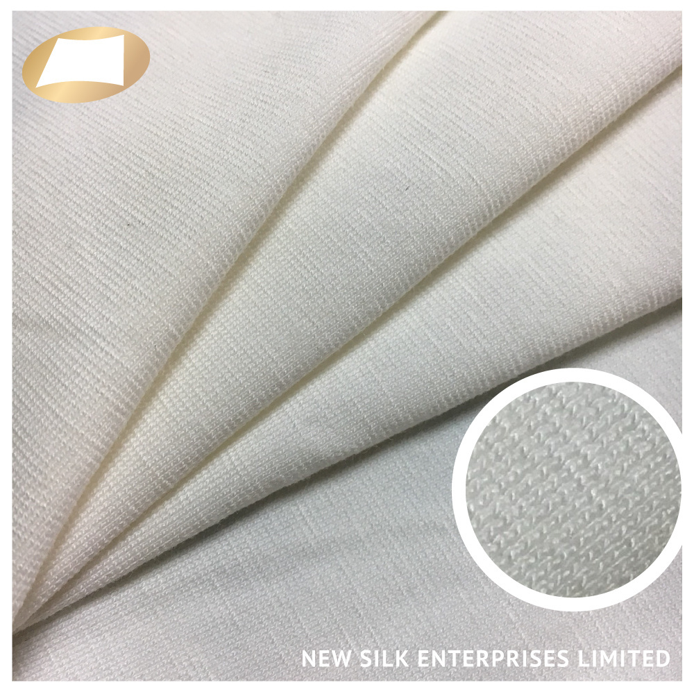 Collagen viscose rayon cotton polyester spandex fabric for t shirt