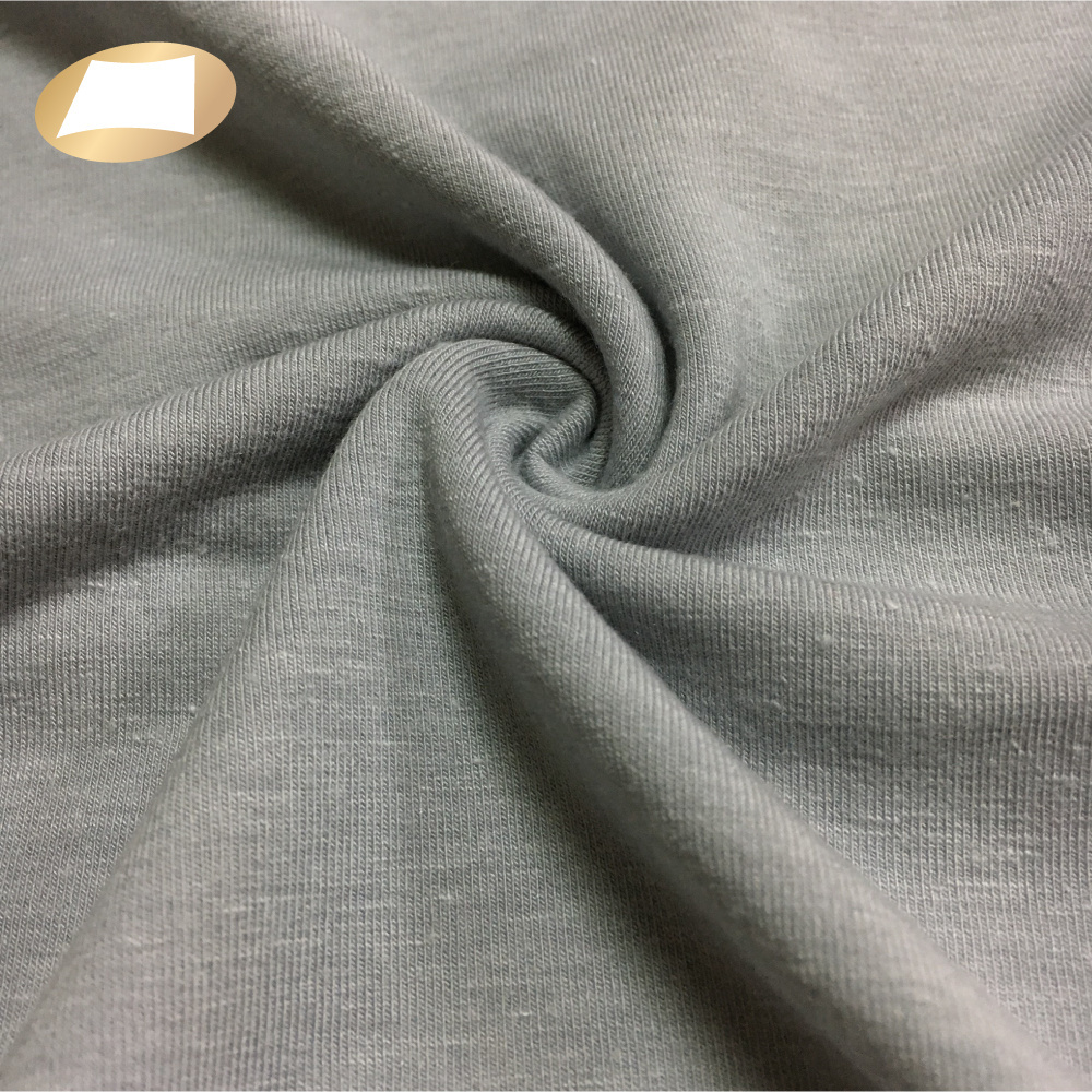 Eco friendly anti odor slub bamboo viscose spandex fabric for casual wear