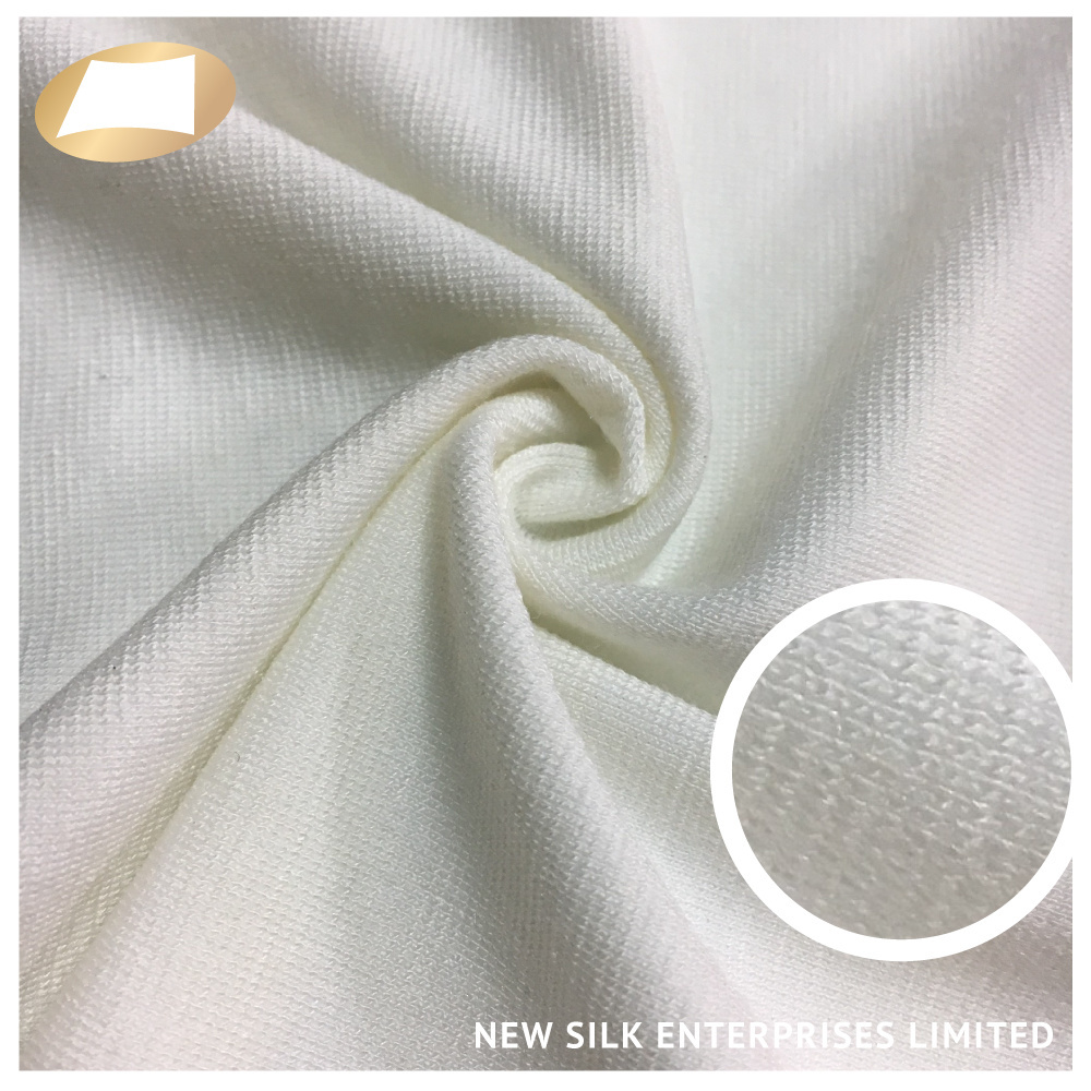 Collagen viscose rayon cotton polyester spandex fabric for t shirt