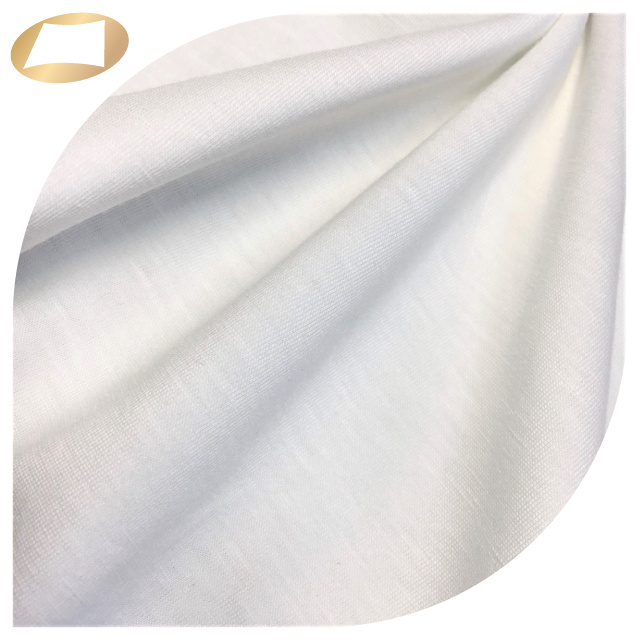 High quality white soft touch 100 cotton yarn slub jersey fabric for t shirt