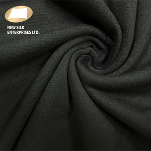 Black 60 polyester 40 cotton single jersey knit fabric for garment