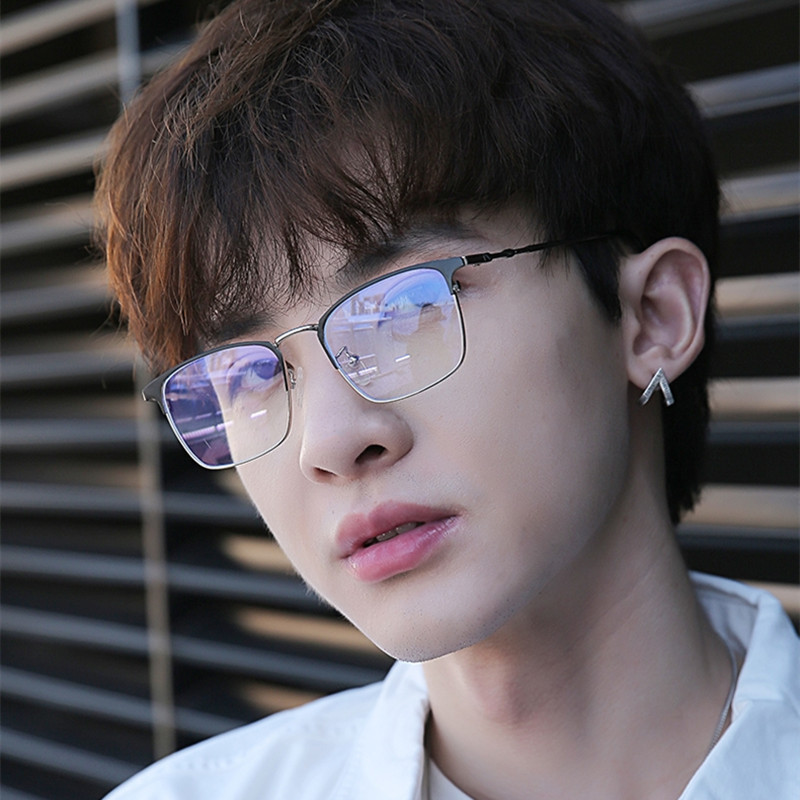 2021 China spectacle frames Anti Blue Light Lens glasses New model optical frame Fashion men's eyewear