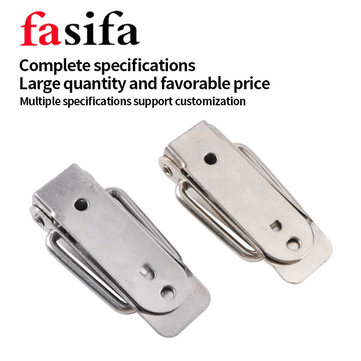 Latch, Stainless Steel Spring Loaded Toggle Latch, Silver Catch Hasp Clamp Clip Lock with for Cabinet, Wooden Case, Box