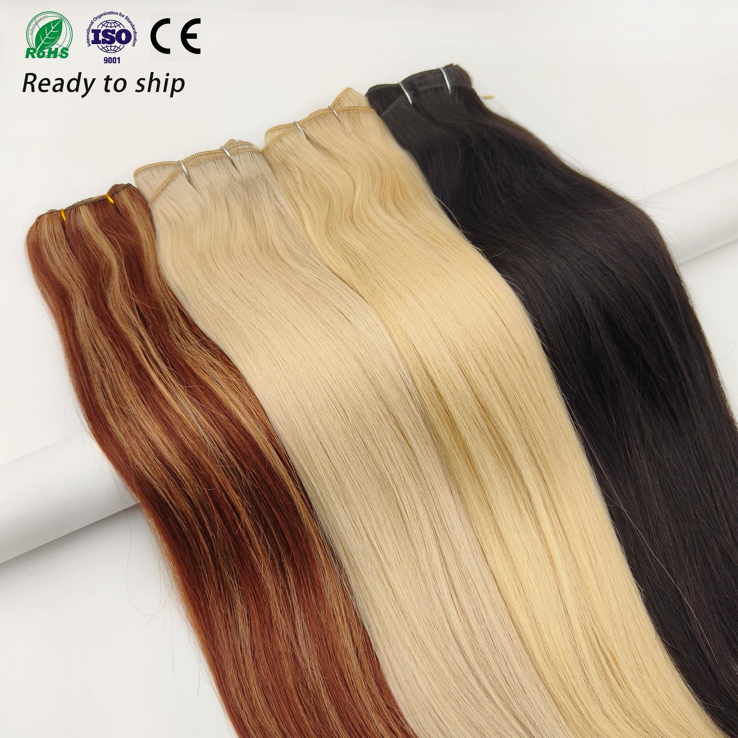 Fasimei Large Stock High Quality Cuticle Aligned Hair Products Human Hair Extensions Russian Hair Weft Machine Weft