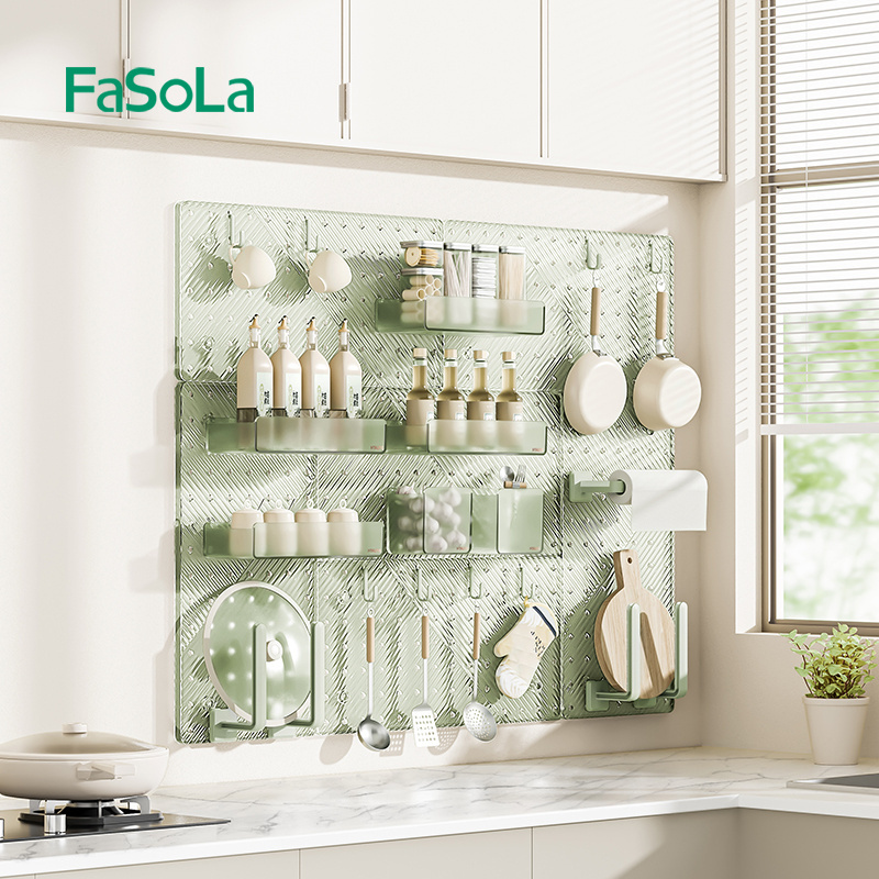 FaSoLa Pegboard Shelf Clear ABS Shelf with Hooks Peg Board Organizer Accessories Storage Shelf Pegboard Hooks Pegboard Bins