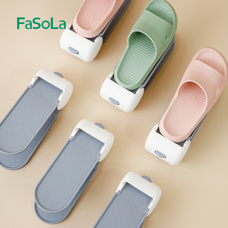 FaSoLa Shoe storage layered shoe rack shelf household cabinet space-saving shoe care double-layer storage display rack