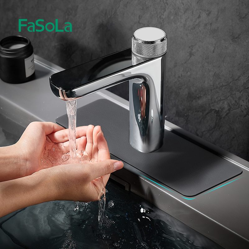 FaSoLa Kitchen Sink Faucet Splash Guard Mat Dish Drying Faucet Absorbent Mat Sink Water Splash Guard Faucet Drip Mat