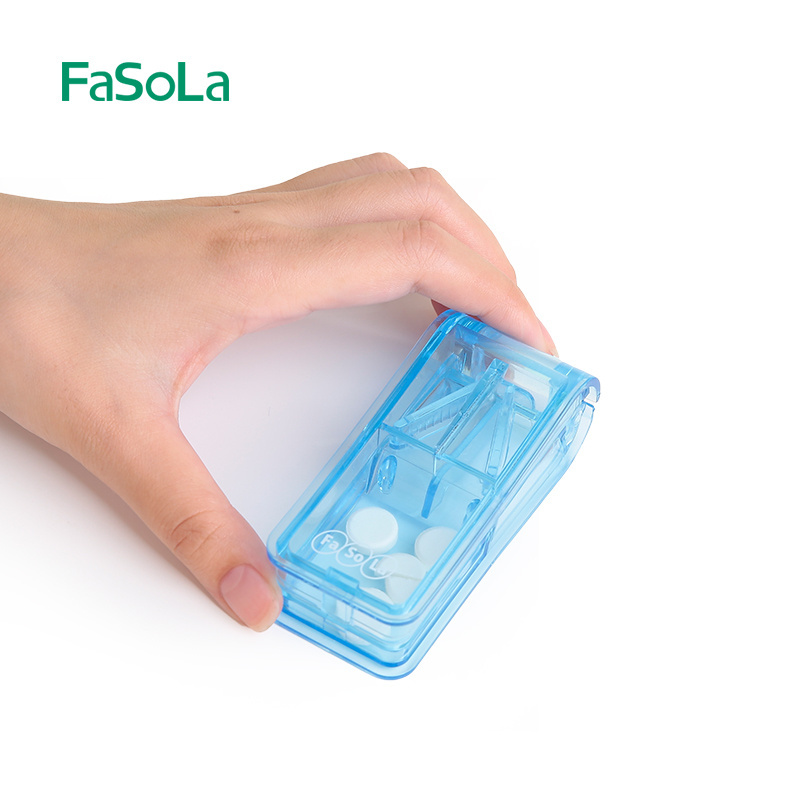 FaSoLa Medicine Tablet Drug Wallet Pill Cutters Pill Cutters Pill Box with Cutter