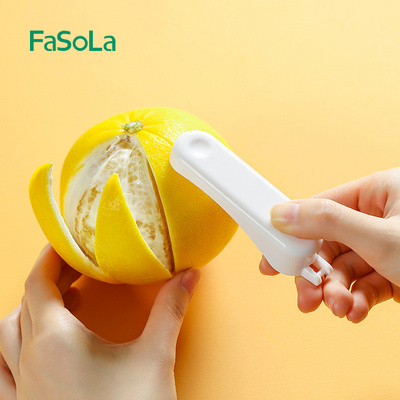 FaSoLa Orange Peeler Tools Plastic Orange Peeler with Blade Citrus Remover Easy Open Citrus Lemon Citrus Peel Cutter Fruit Tools