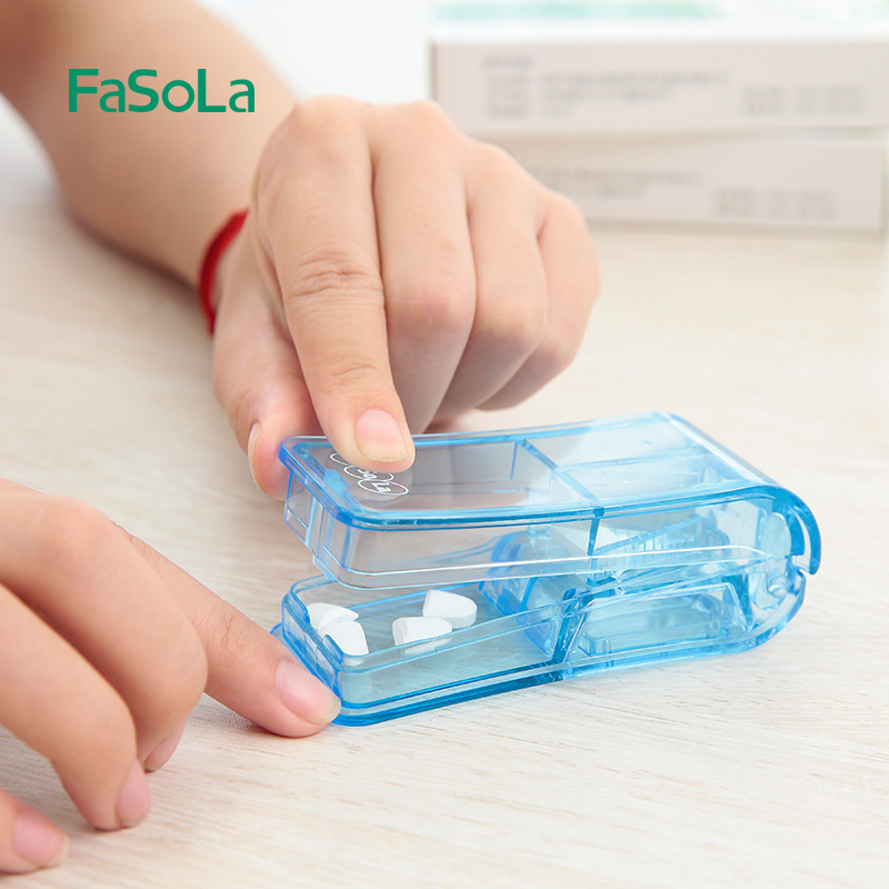 FaSoLa Medicine Tablet Drug Wallet Pill Cutters Pill Cutters Pill Box with Cutter