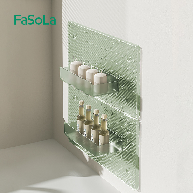 FaSoLa Pegboard Shelf Clear ABS Shelf with Hooks Peg Board Organizer Accessories Storage Shelf Pegboard Hooks Pegboard Bins