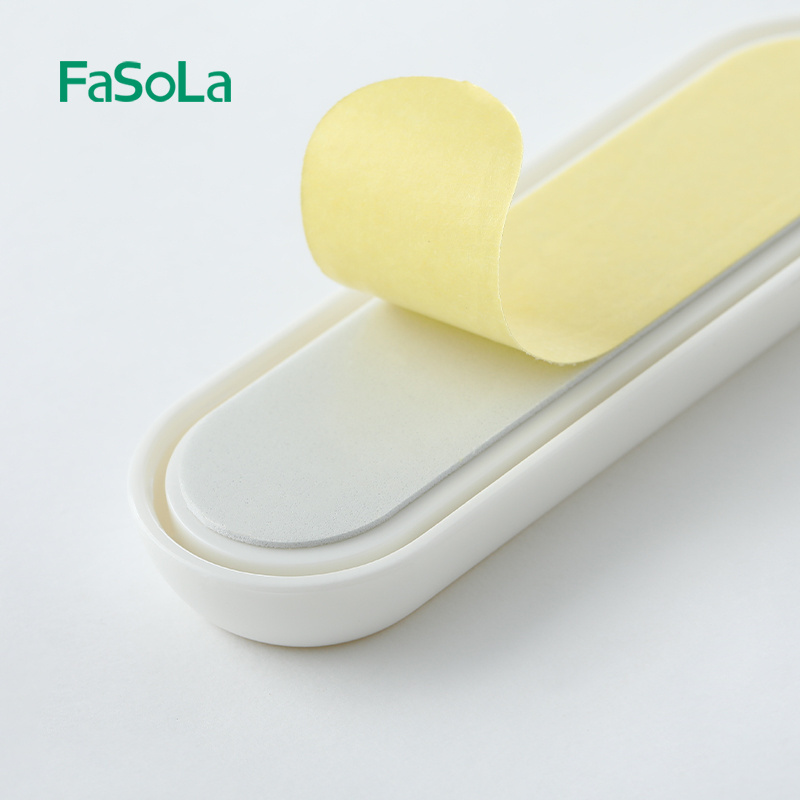 FaSoLa 2pcs/Lot Door Handle White Plastic Self-adhesive sliding cupboard glass window cabinet drawer wardrobe Auxiliary handles