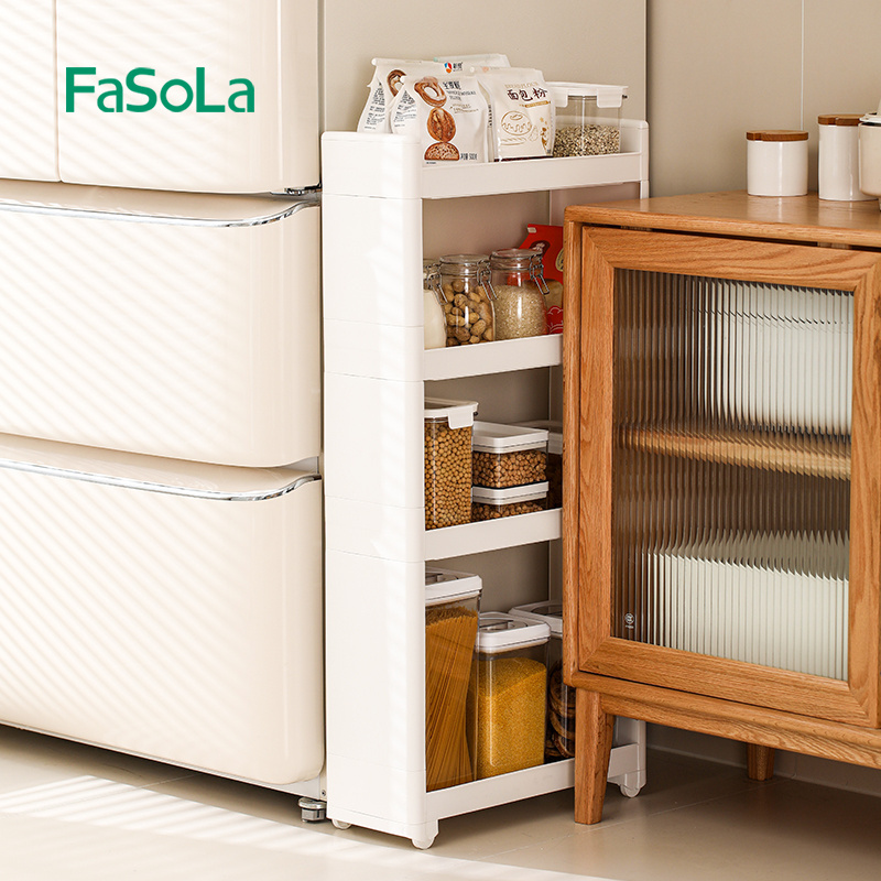 FaSoLa Plastic Shelving Unit Storage Shelf Storage Rack Organization Multipurpose Shelf Kitchen Garage Pantry Closet