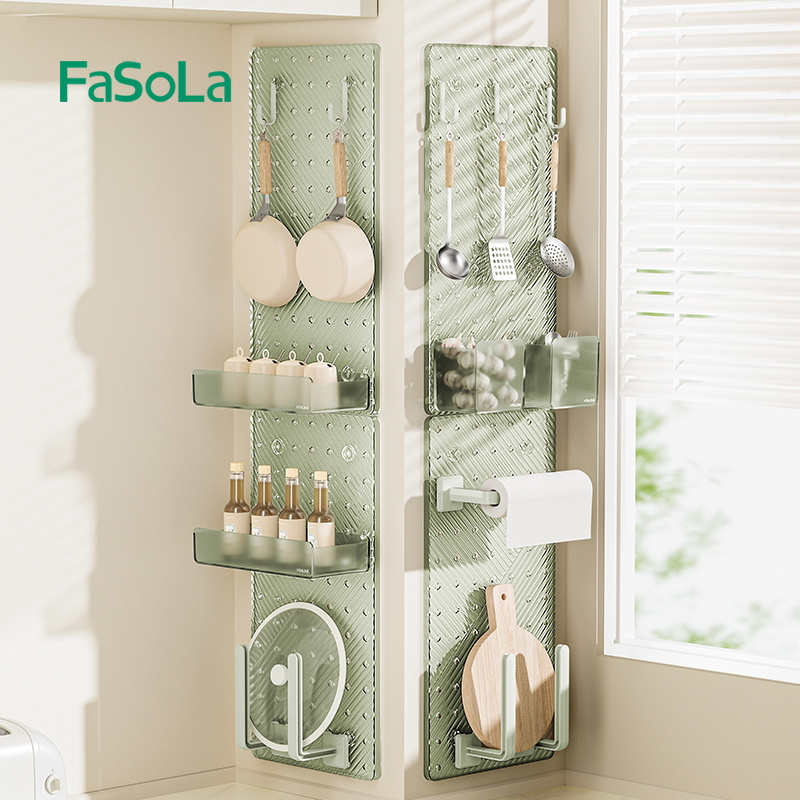 FaSoLa Pegboard Shelf Clear ABS Shelf with Hooks Peg Board Organizer Accessories Storage Shelf Pegboard Hooks Pegboard Bins