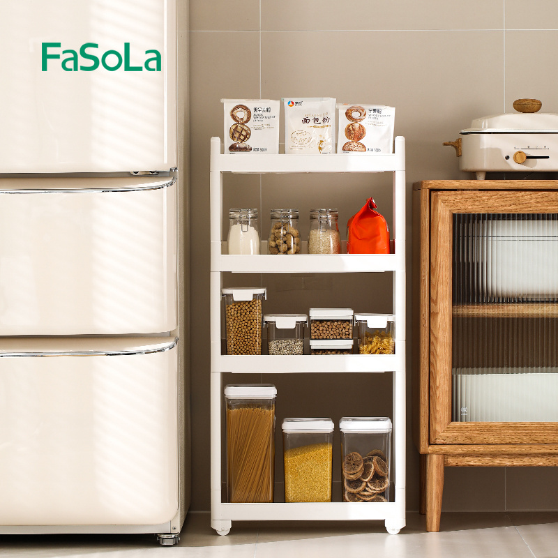 FaSoLa Plastic Shelving Unit Storage Shelf Storage Rack Organization Multipurpose Shelf Kitchen Garage Pantry Closet