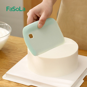 FaSoLa Dough Scraper Bowl Scraper Food-safe Plastic Dough Cutter Flexible Cake Scraper Bench Multipurpose Food Scrappers