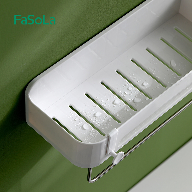 FaSoLa Nail-Free Floating Shelf Wall Mounted Storage Shelf for Shower, Bedroom,Bathroom, Living Room, Kitchen