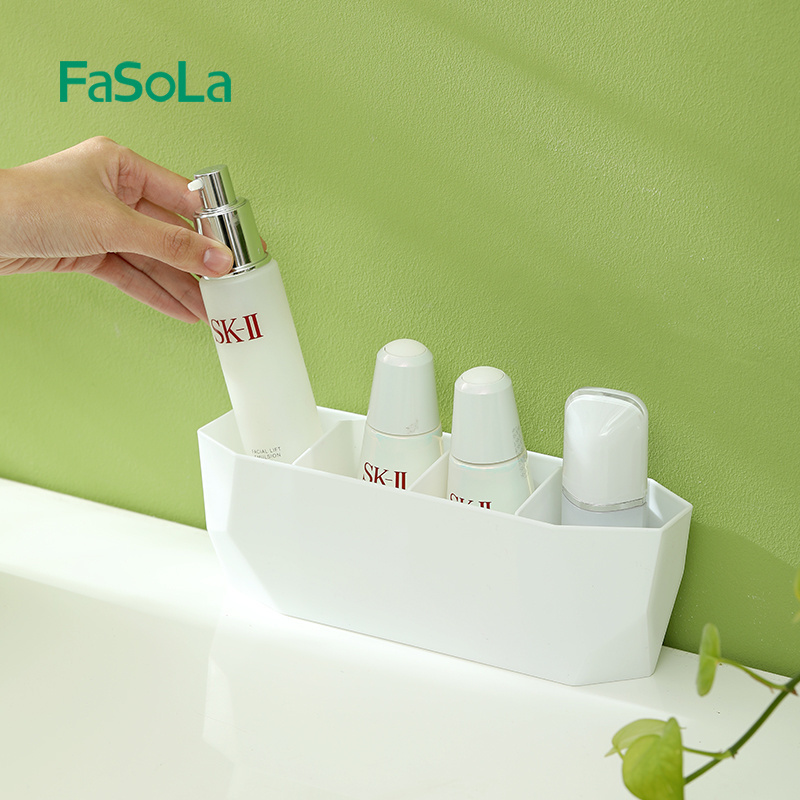 FaSoLa Wall Mounted Umbrella Storage Rack Bathroom Shoes Towel Organizer Holder Makeup Shelves Home Gadgets, White, PP Plastic