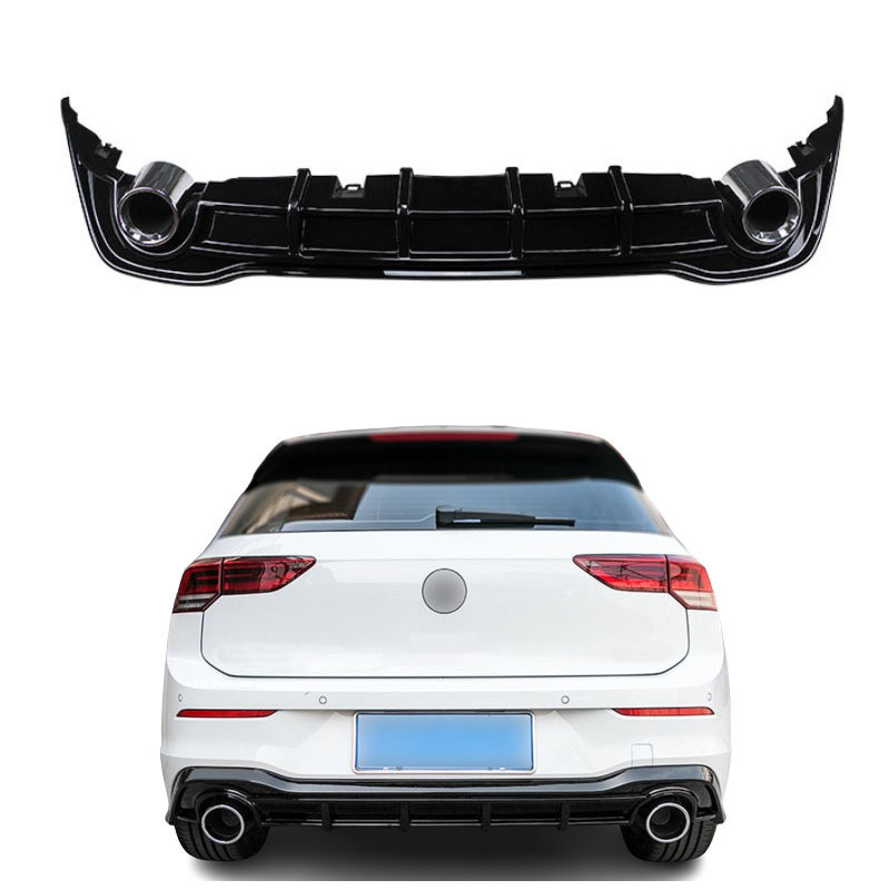 Car Rear Diffuser Excellent Rear Bumper Diffuser Rear Lip For VW Golf 8 MK8 2021 2022 2023 2024 to GTI CLUBSPORT style