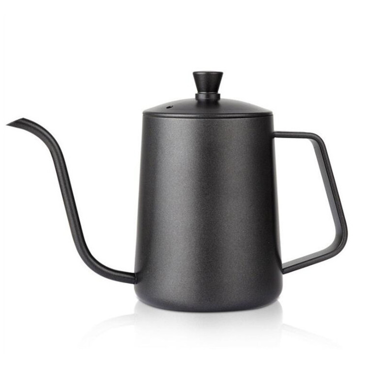 350ml Long Small Fine Stainless Steel Coffee Maker Pour Over Drip Coffee Pot Gooseneck Tea Coffee Kettle with Lid