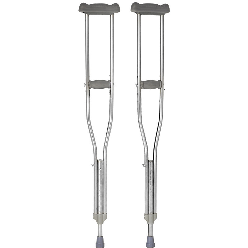 Medical Aluminum Adjustable Collapsible Telescopic Axillary Walking Underarm Crutches for Adult